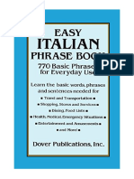 Easy Italian Phrase Book: 770 Basic Phrases For Everyday Use (Dover Language Guides Italian) - Dover Publications