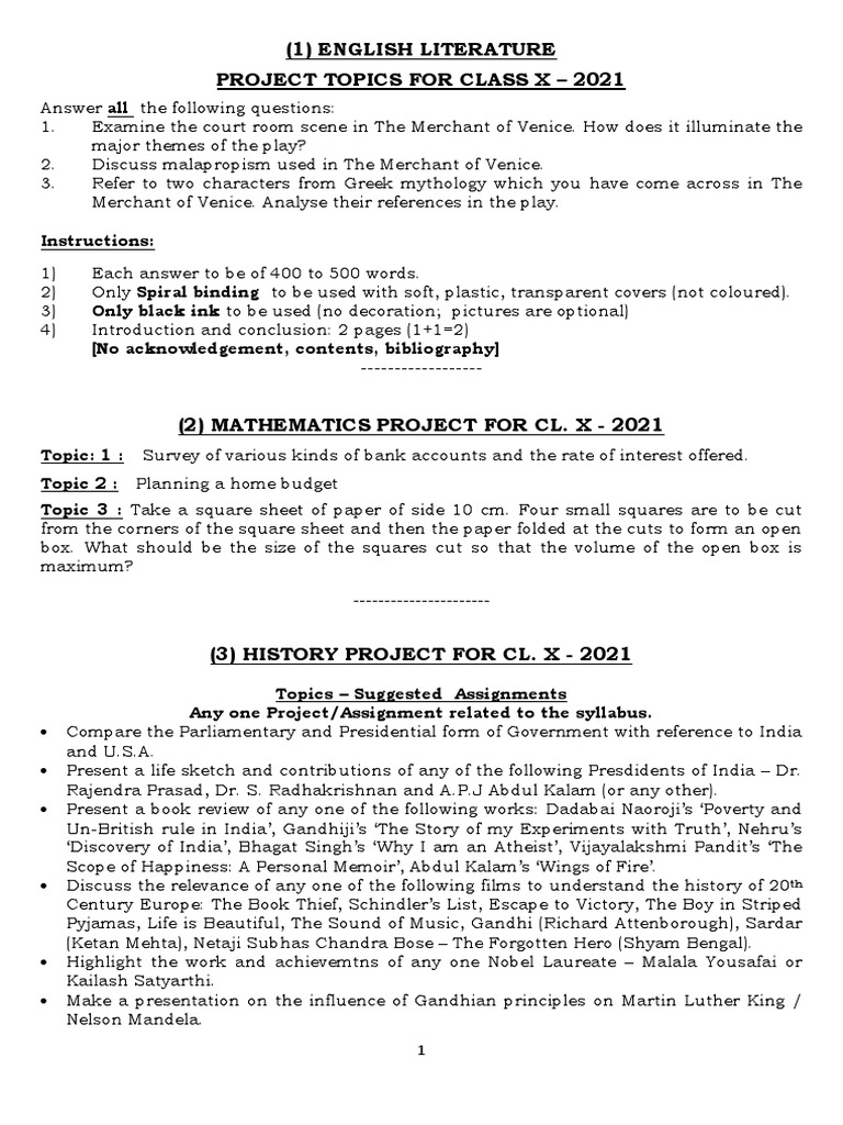 english-literature-project-topics-for-class-x-2021-pdf-mahatma