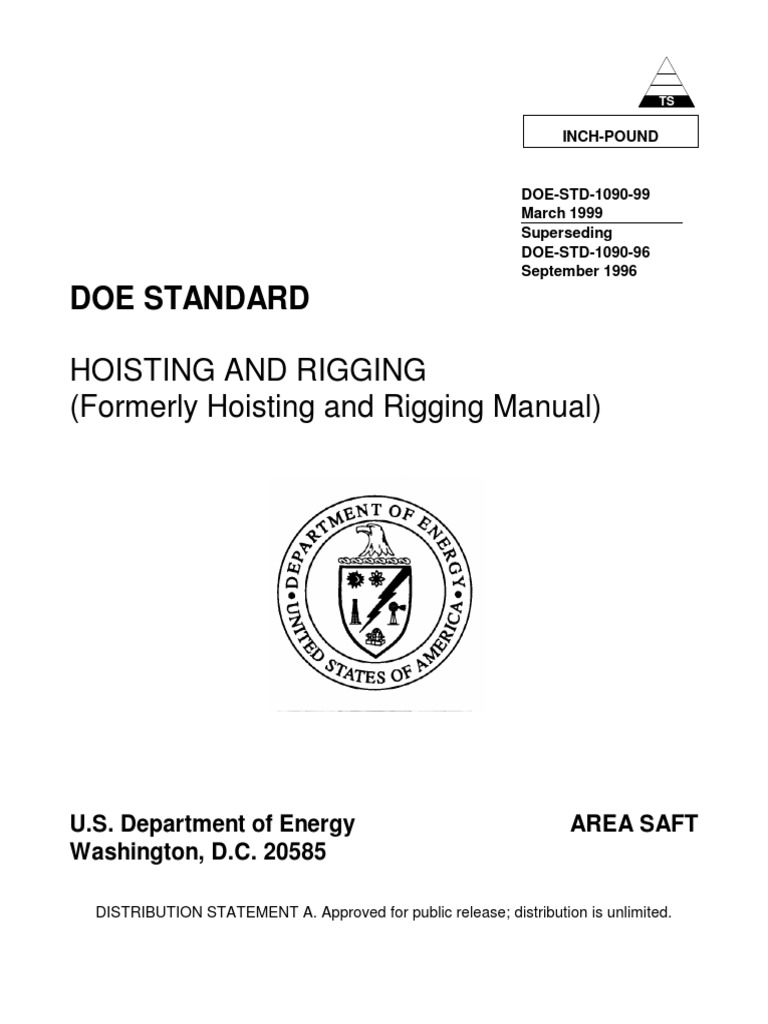 Doe Standard Hoisting and Rigging (Formerly Hoisting and Rigging