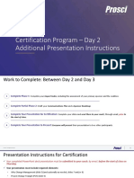 Certification Program - Day 2 Additional Presentation Instructions