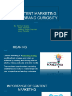 CONTENT MARKETING FOR BRAND CURIOSITY - BY - Tanmay, Nikhil, Nirbhay, Vinay Parasar