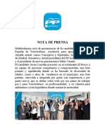 Acto de Presentación de La Candidatura Del PP de Torrelodones A Las Elecciones Municipales de Mayo de 2011