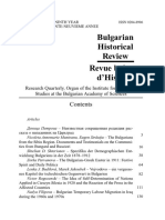 Bulgarian Historical Review 2021-1-2 Table of Content.