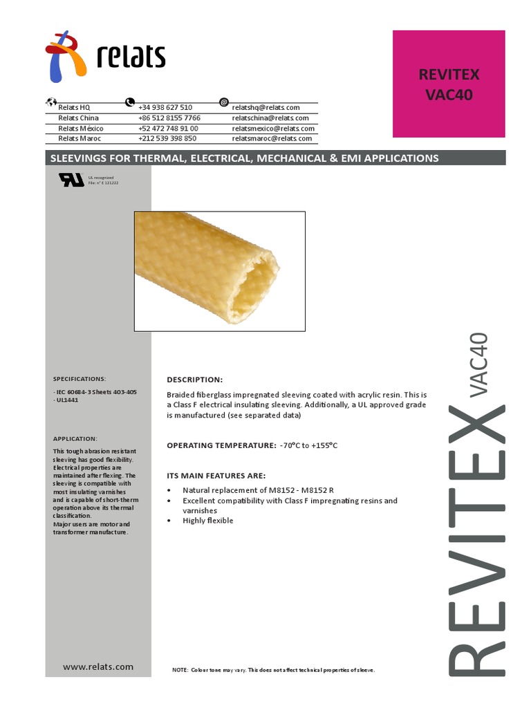 Revitex VAC40 r8 PDF Varnish Transformer