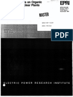 Radiation Effects On Organic Materiais in Nuclear Plants