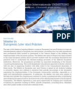 Brochure of Master in European Law and Policies