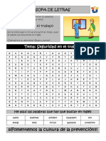 13 SOPA DE LETRAS Seguridad en El Trabajo