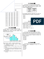 Provas de matemática com 12 questões