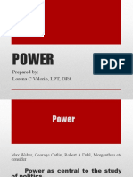 Power: Prepared By: Lorena C Valerio, LPT, DPA