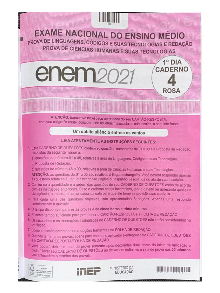 Prova Do Enem 2021 | PDF