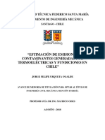 Estimación de Emisiones Contamiantes Generadas Por Termoeléctricas y Fundiciones en Chile