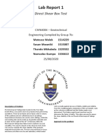 Lab Report 1: Direct Shear Box Test