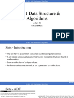 CS-211 Data Structure & Algorithms: Lecture # 3 Sets and Maps