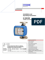 Installation and Operating Instructions: Variable Area Flowmeters