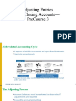 Adjusting Entries and Closing Accounts - Precourse 3