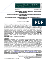 Artigo de Revisão: Objective: To Investigate in The Literature The Impact of The Pandemic Caused by The