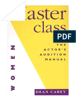 Masterclass (For Women) : The Actor's Manual For Women - Acting Techniques