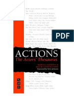 Actions: The Actors' Thesaurus - Acting Techniques
