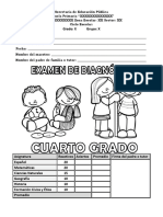 Examen de Diagnóstico - Cuarto Grado