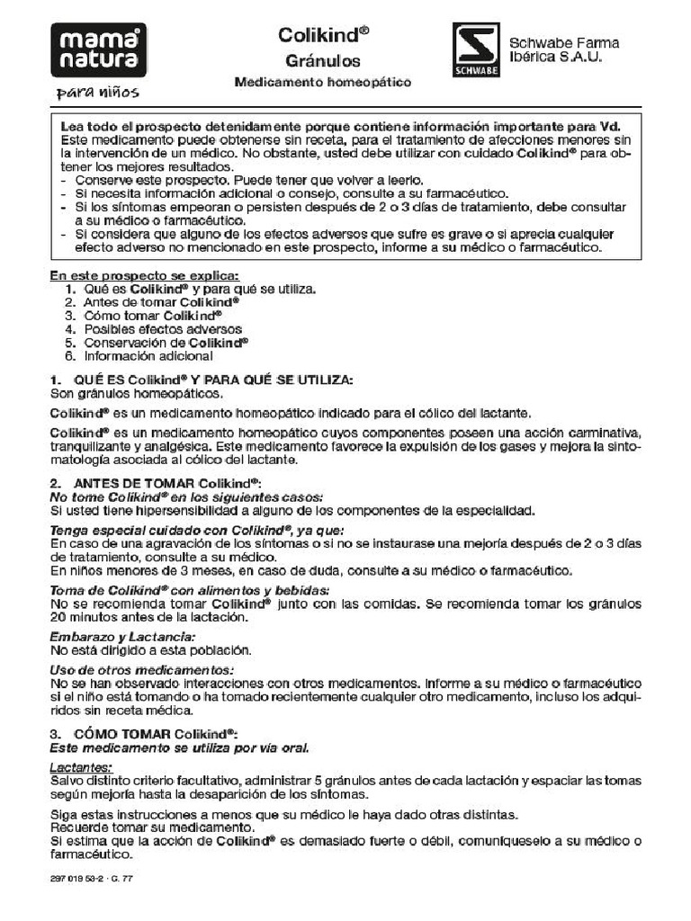 Colikind Prospecto | PDF