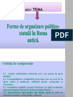 Forme de Organizare Politico-Statală În Roma Antică