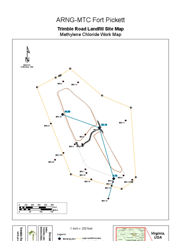 ARNGMTC Fort Pickett Trimble Road Landfill Site Map Geography