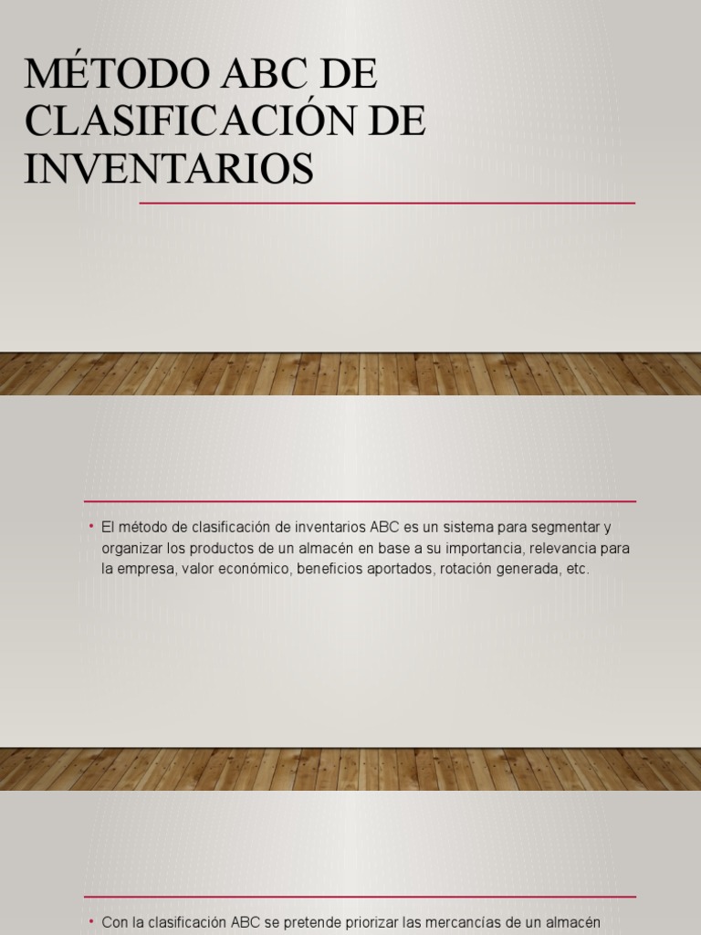 Método ABC de Clasificación de Inventarios | PDF | Almacén | Business