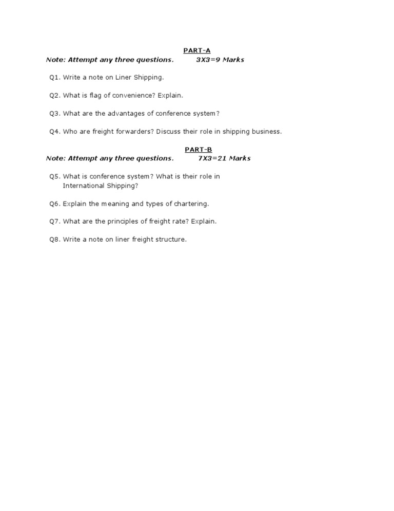 Liner Shipping and Freight Forwarding Guide | PDF