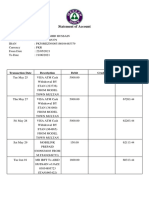 Statement of Account: Transaction Date Description Debit Credit Available Balance