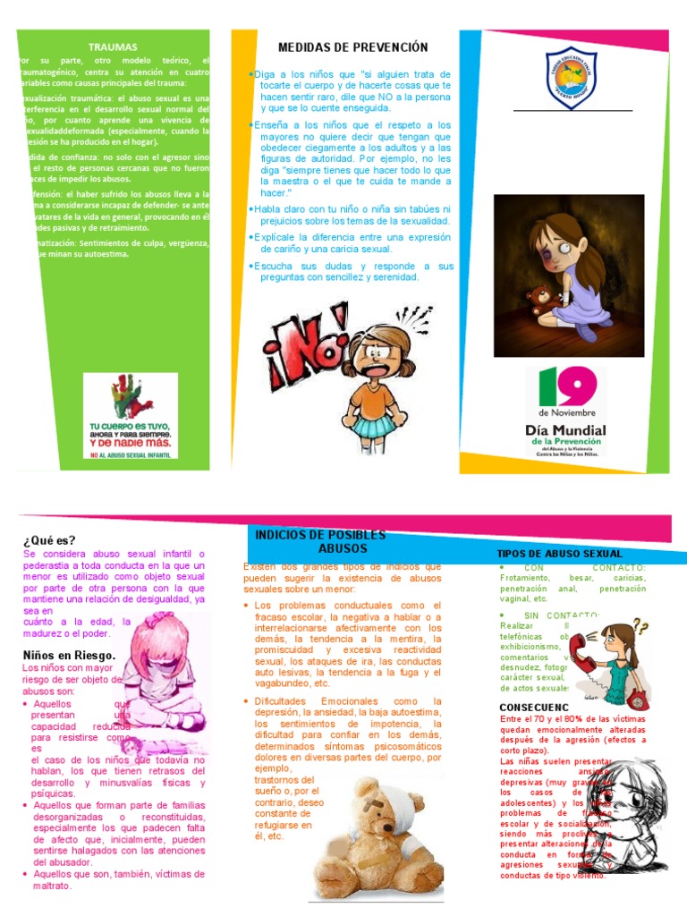 Triptico-P-Convertido VIOLENCIA | PDF | Abuso Sexual Infantil | Abuso ...