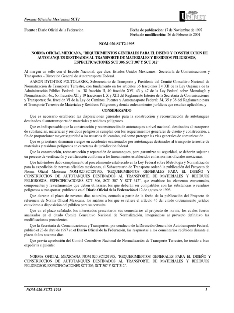 Nom 020 SCT2 1995 | PDF | Soldadura | Construcción