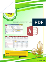 Designing and Modifying Tables