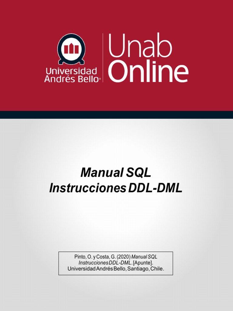 Manual SQL: Instrucciones DDL-DML | PDF | SQL | Datos de computadora