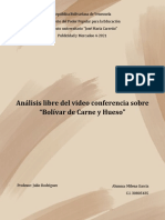 Analisis Bolivar de Carne y Hueso (Milena García)