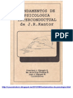 Fundamentos de La Psicologia Interconductual - Kantor