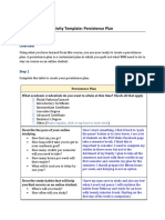 W13 Application Activity Template: Persistence Plan: Name