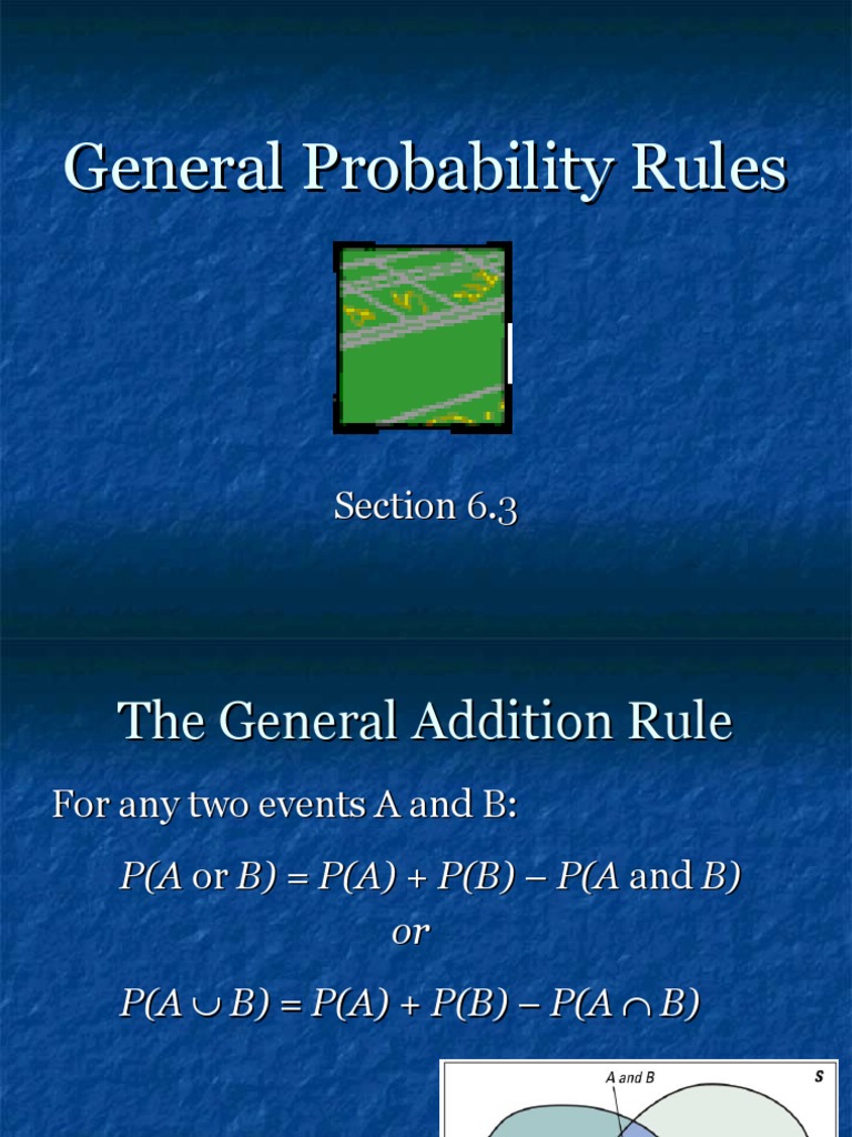 General Probability Rules Explained | PDF