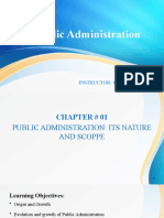 Public Administration Lec # 01 Chapter # 01