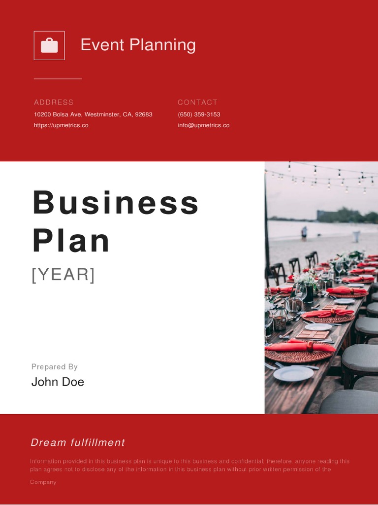 Event Planning Business Plan Overview | PDF | Equity (Finance) | Economies