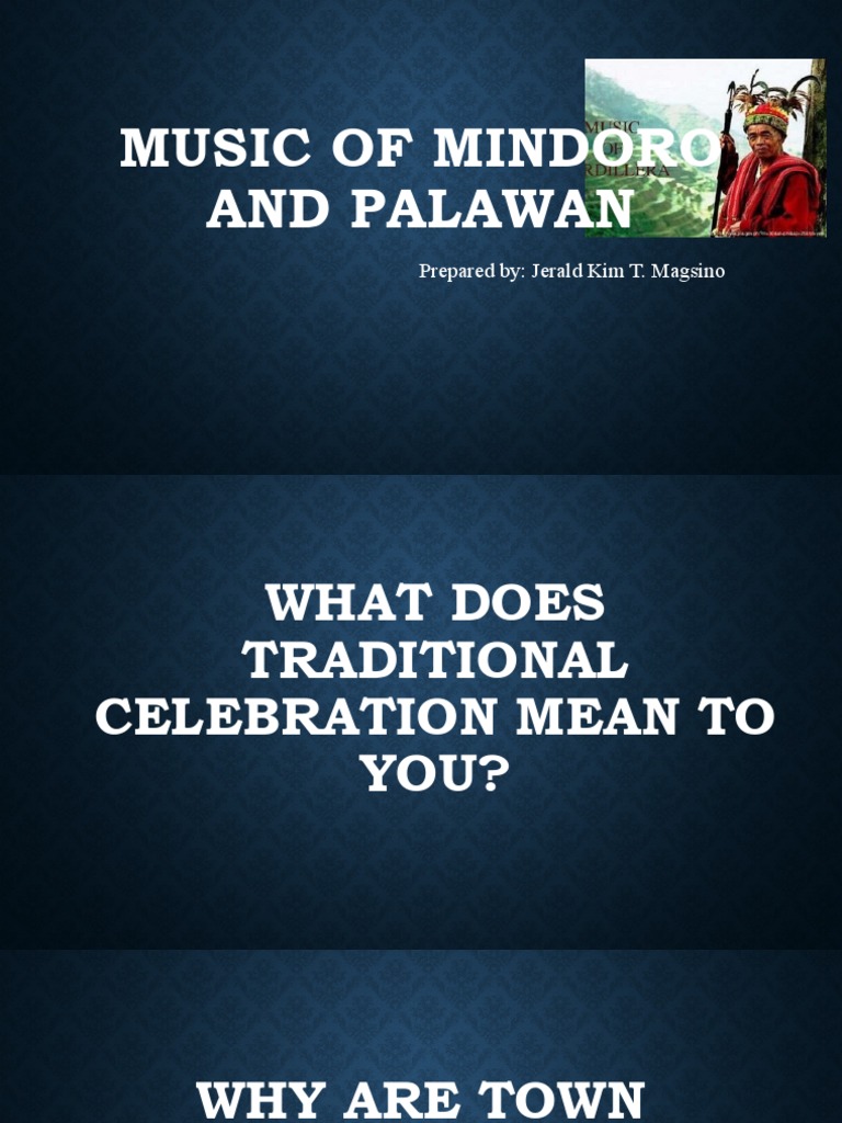 Music of Mindoro and Palawan Grade 7 PDF Musical Instruments