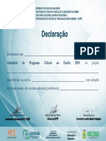 Certificado PCE Aluno Voluntário 2019