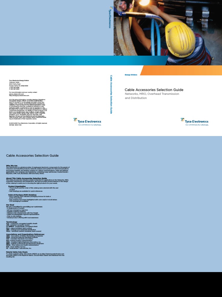 Cable Accessories Selection Guide | PDF | Electrical Connector ...