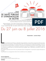 Ecole Santé Publique Et Épidémiologie Brochure 2016