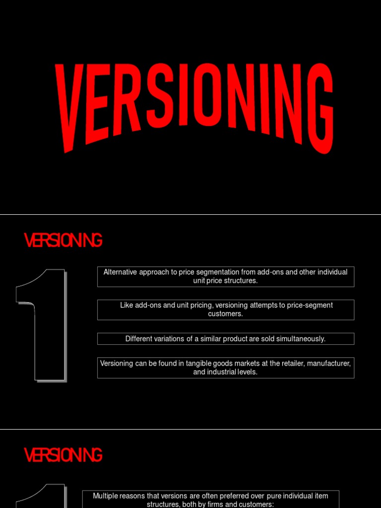 Versioning Pricing Strategies Explained | PDF | Pricing | Market ...