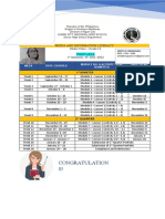 Congratulation S!: Media and Information Literacy Timetable