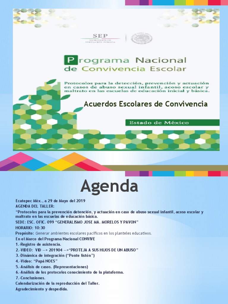 Acuerdos Escolares de Convivencia | PDF | Acoso sexual | Abuso sexual