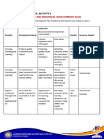 Finalized LDM Individual Development Plan: Module 4. Lesson 2: Activity 1