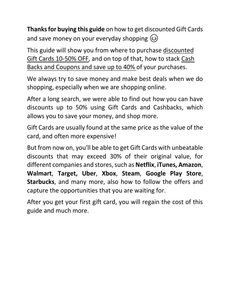 Guide How To Get Discounted Gift Cards and Save Money On Shopping
