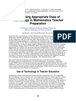 Garofalo - Promoting Appropriate Uses of Technology in Mathematics Teacher Preparation