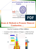 Means & Methods To Promote Matured Combustion .: Design & Analysis of Combustion System For Diesel Engines